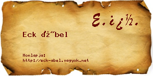 Eck Ábel névjegykártya